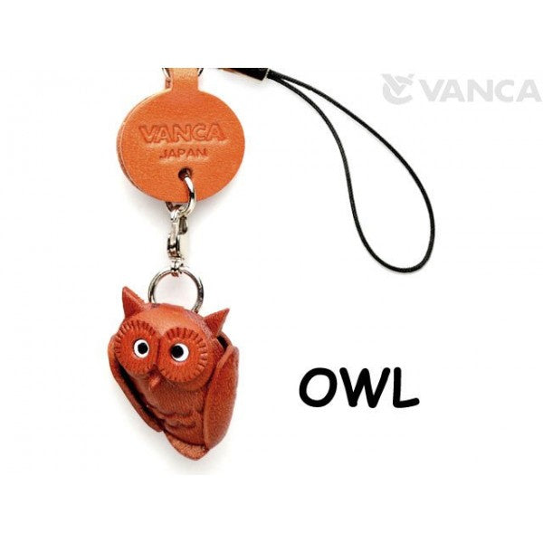 Owl Japanese Leather Cellularphone Charm Goods