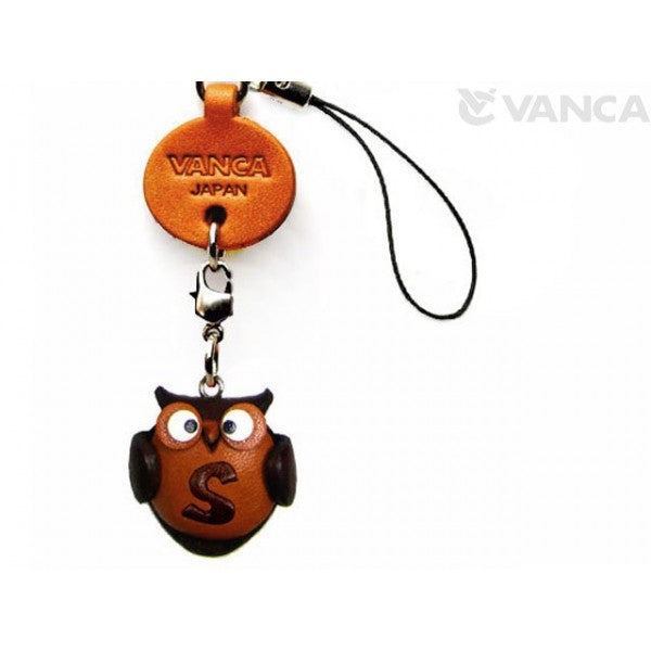 Owl S Leather Cellularphone Charm Alphabet