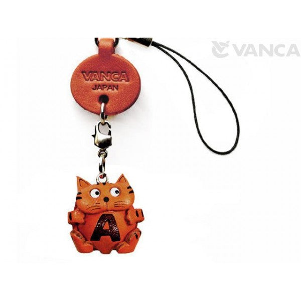 Cat A Leather Cellularphone Charm Alphabet