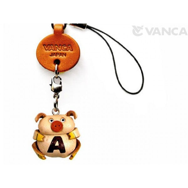 Pig A Leather Cellularphone Charm Alphabet