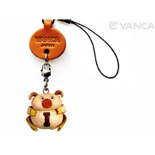Pig I Leather Cellularphone Charm Alphabet