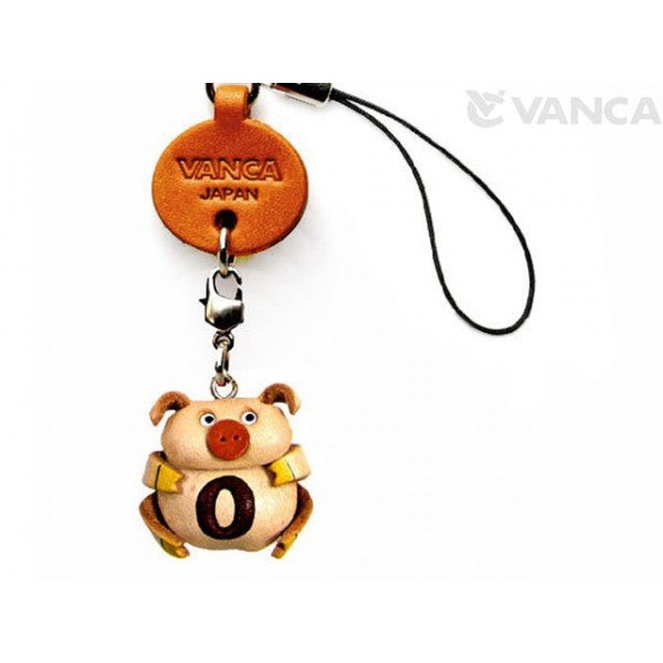 Pig O Leather Cellularphone Charm Alphabet