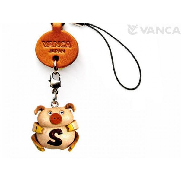Pig S Leather Cellularphone Charm Alphabet