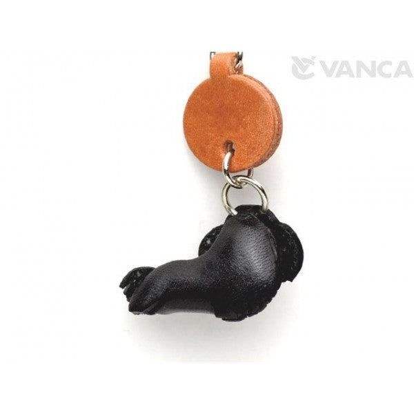 Dachshund Black Leather Cellularphone Charm