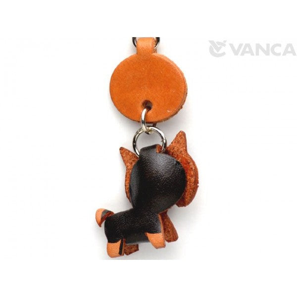 Shiba Dog Black&Tan Leather Cellularphone Charm #46777