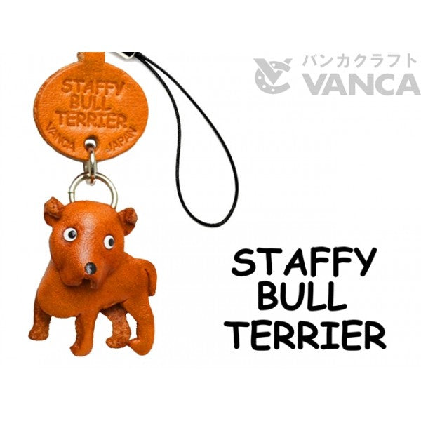 Staffordshire Bullterrier Leather Cellularphone Charm #46797
