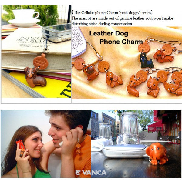 Staffordshire Bullterrier Leather Cellularphone Charm #46797