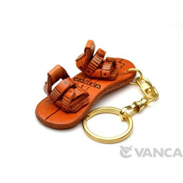Snowboard Leather Keychain(L)