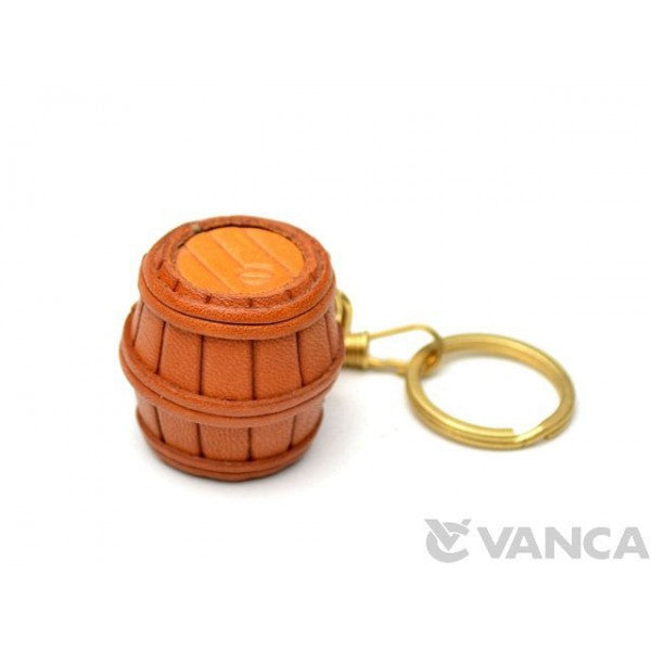Barrel Leather Keychain(L)