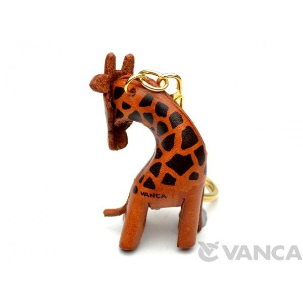 Giraffe Leather Keychain(L)