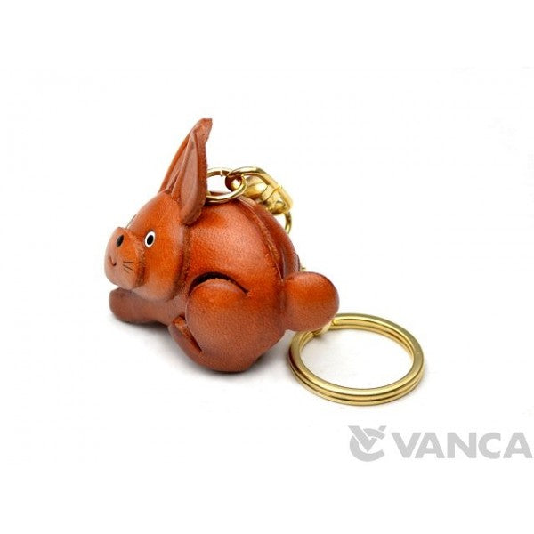 Rabbit Japanese Leather Keychain(L)