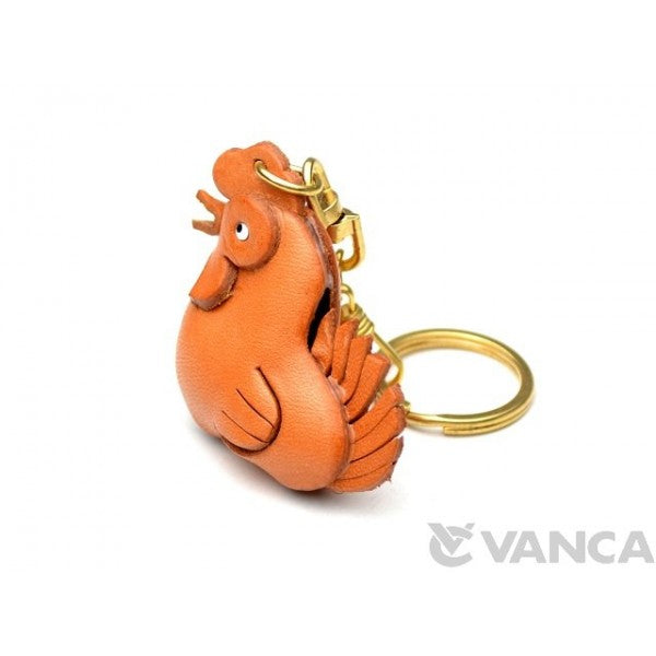 Rooster Leather Keychain(L)