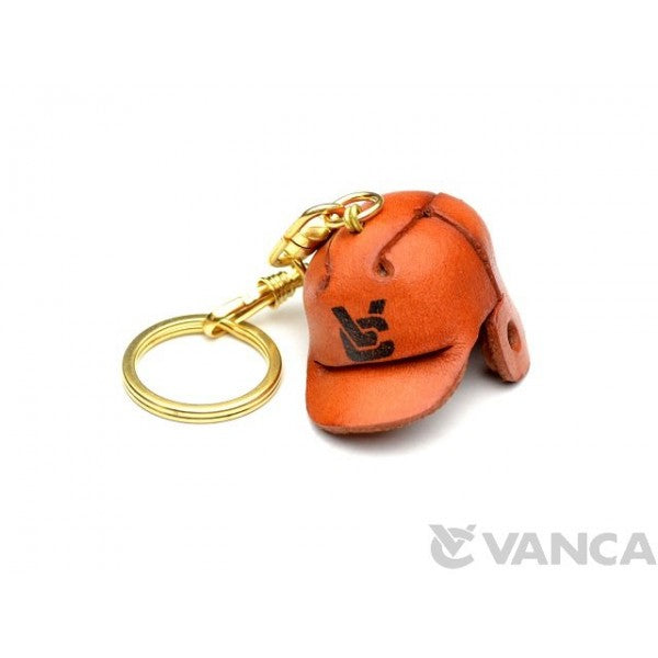 Baseball Helmet Leather Keychain(L)