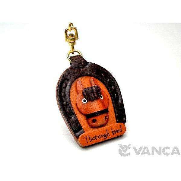 Horse Shoe Leather Keychain(L)
