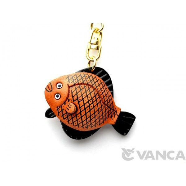Flatfish Leather Keychain(L)