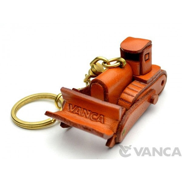 Bulldozer Leather Keychain(L)
