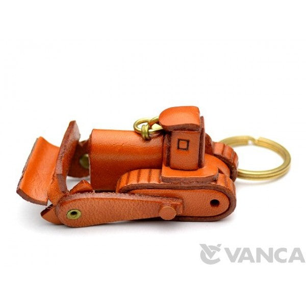 Bulldozer Leather Keychain(L)