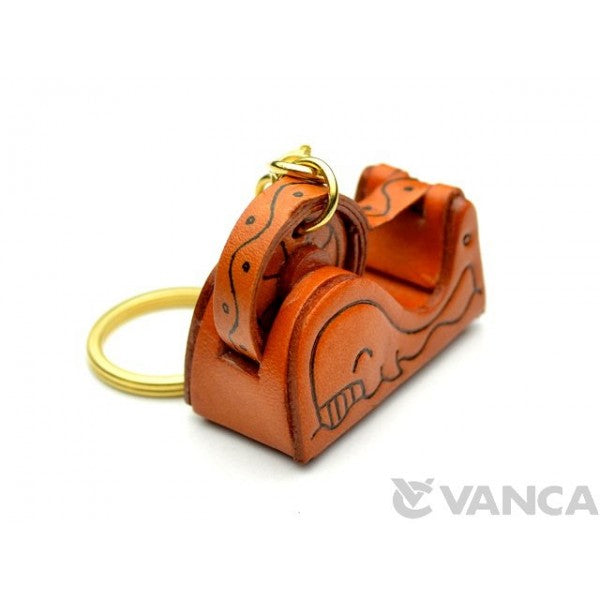 Tape Dispenser Leather Keychain(L)
