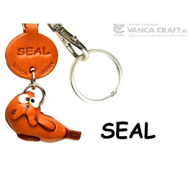 Seal Japanese Leather Keychains Fish