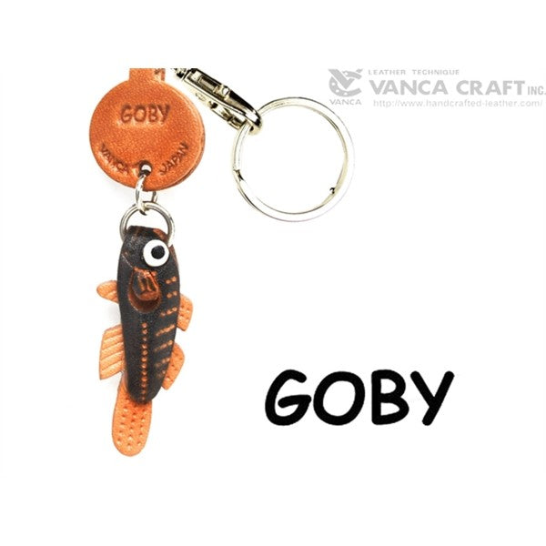 Goby Japanese Leather Keychains Fish