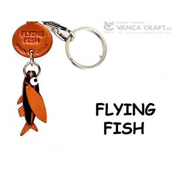 Flying fish Japanese Leather Keychains Fish