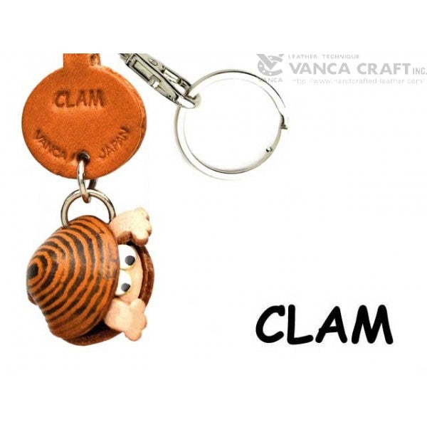 Clam Japanese Leather Keychains Fish