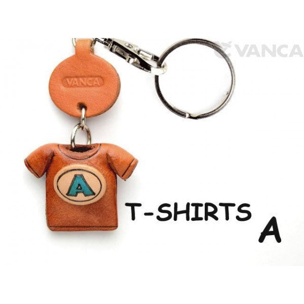 A(Blue) Japanese Leather Keychains T-shirt