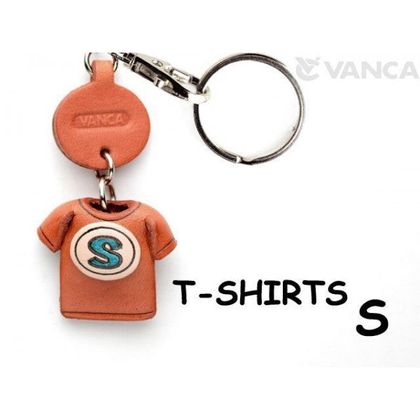 S(Blue) Japanese Leather Keychains T-shirt