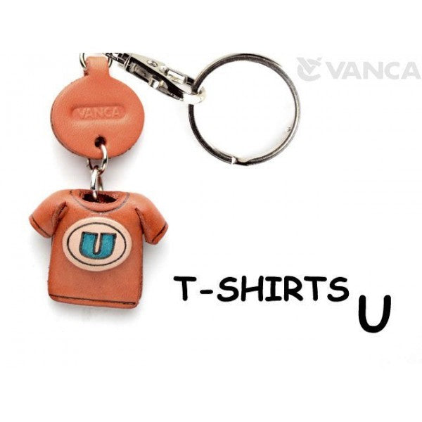 U(Blue) Japanese Leather Keychains T-shirt