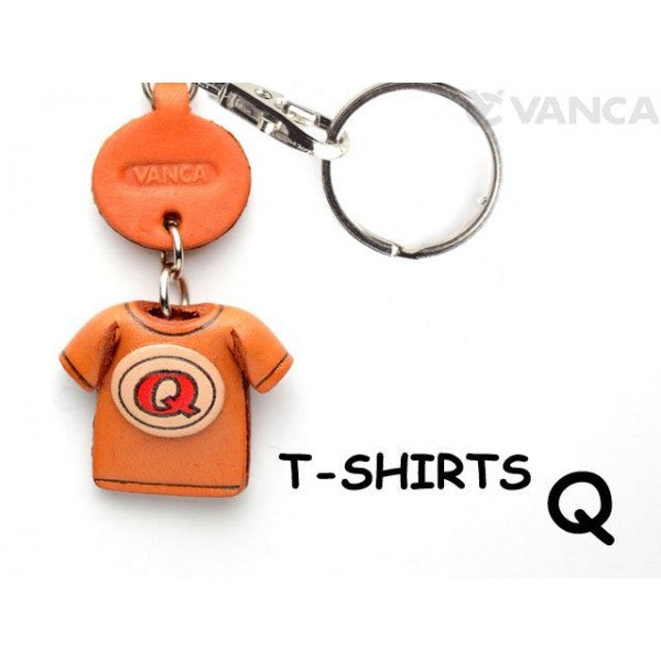 Q(Red) Japanese Leather Keychains T-shirt