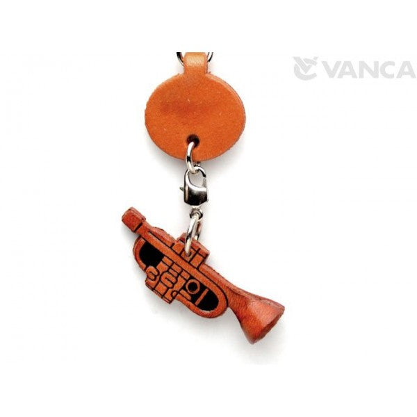 Trumpet Leather Keychain