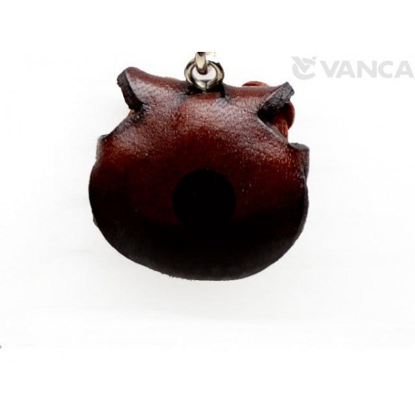 Initial Owl K Leather Animal Keychain