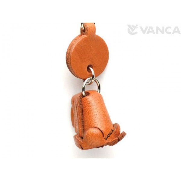 Bearded Collie Leather Dog Keychain