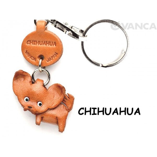 Chihuahua Leather Dog Keychain