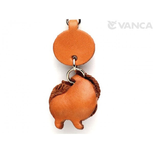 Japanese Spitz Leather Dog Keychain