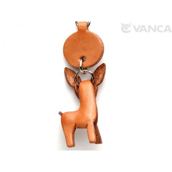 Miniature Pinscher Leather Dog Keychain