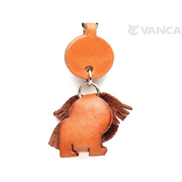 Pekingese Leather Dog Keychain