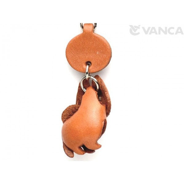 Samoyed Leather Dog Keychain