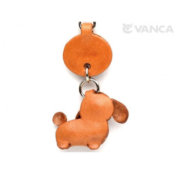 Toy Poodle Leather Dog Keychain