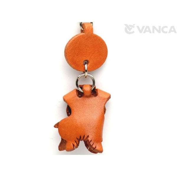 Brussels Griffon Leather Dog Keychain