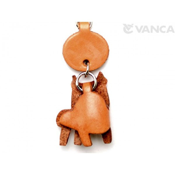 Pit Bull Leather Dog Keychain