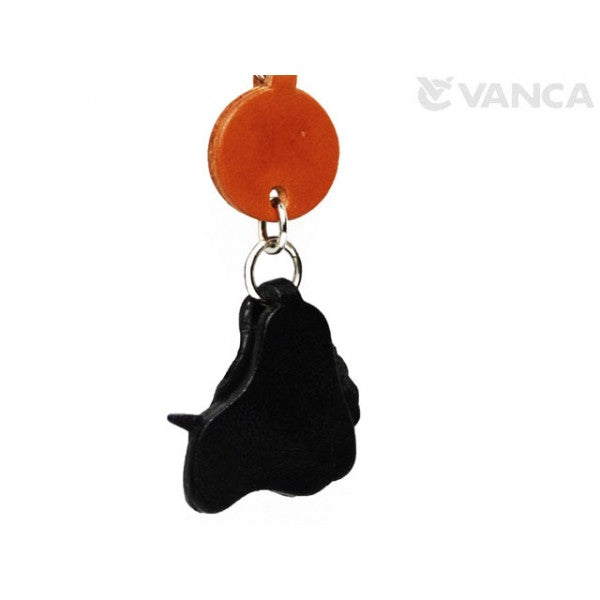 American Cocker Spaniel Black Leather Dog Keychain