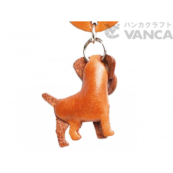Border Terrier Leather Dog Keychain