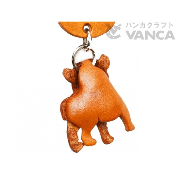 Staffordshire Bullterrier Leather Dog Keychain