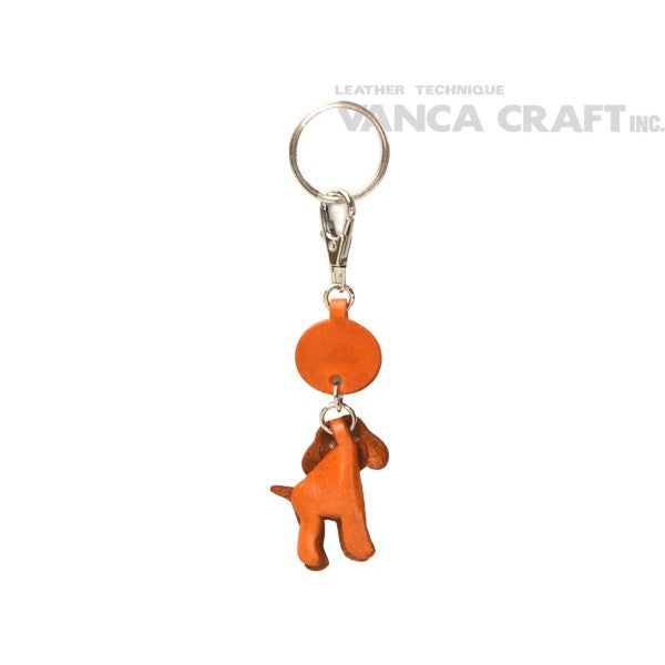 Labradoodle Leather Dog Keychain