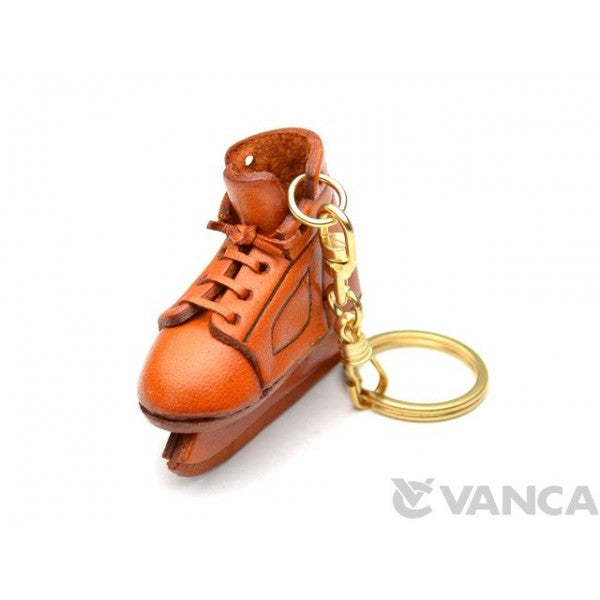 Ice Skate Shoe Leather Keychain(L)