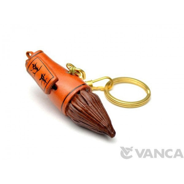 Calligraphy Brush Leather Keychain(L)