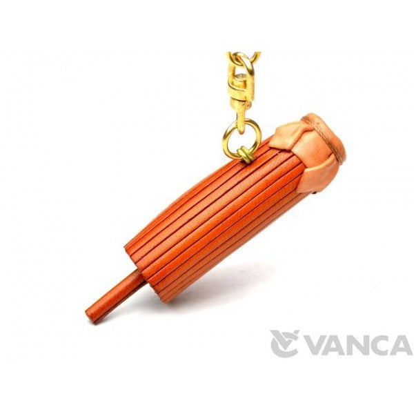 Japanese Old Fashioned Umbrella Leather Keychain(L)