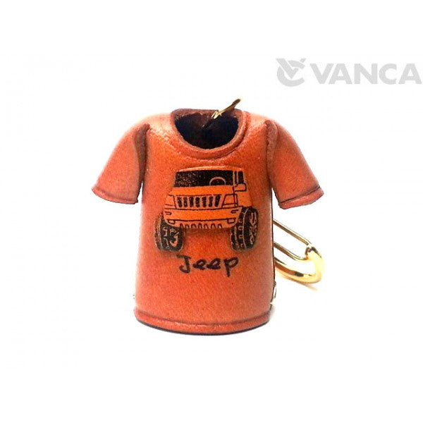Jeep T-shirt Leather Keychain