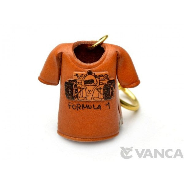 F-1 T-shirt Leather Keychain